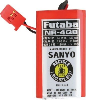 Bateria 4,8v 600mah Aa Ni-cd Conector Futaba
