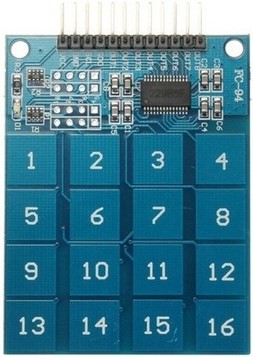 Módulo teclado touch matricial 4×4 16 teclas