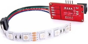 Módulo de driver de tira LED RGB colorido com conector DC + faixa de LED RGB de 10 cm