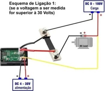 Voltímetro Amperímetro + Shunt Dc 0-100v 0-50a