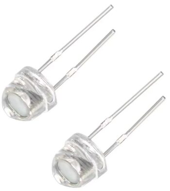 Diodo LED F5 chapéu super brilhante 5mm