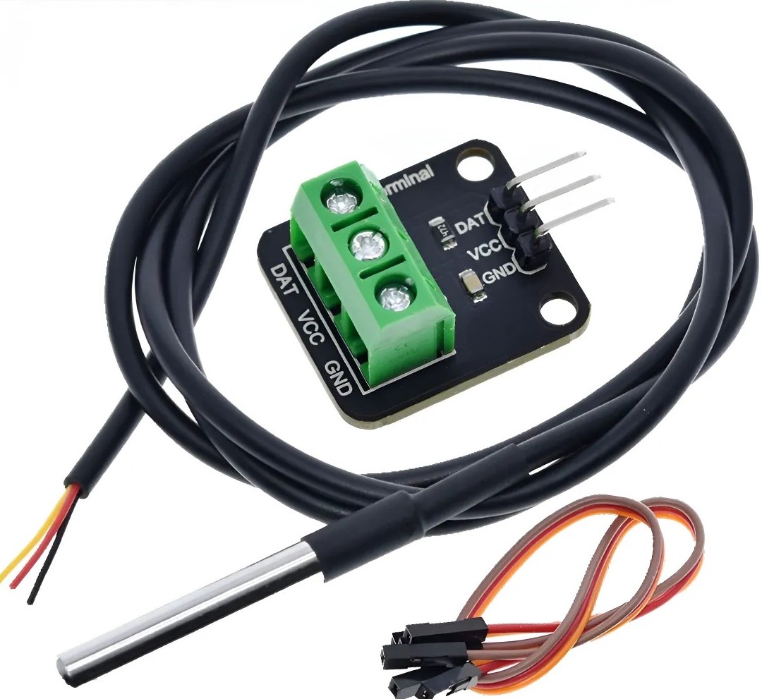 Kit De Módulo De Sensor De Temperatura Ds18b20 À Prova D'água