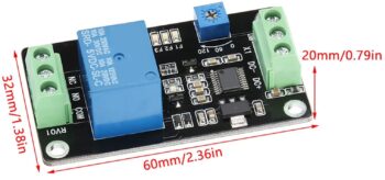 Temporizador de atraso de travamento automático Interruptor de rele DC 12V