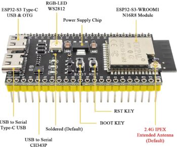 Módulo ESP32-S3-WROOM-1 N16R8 44pinos Tipo C